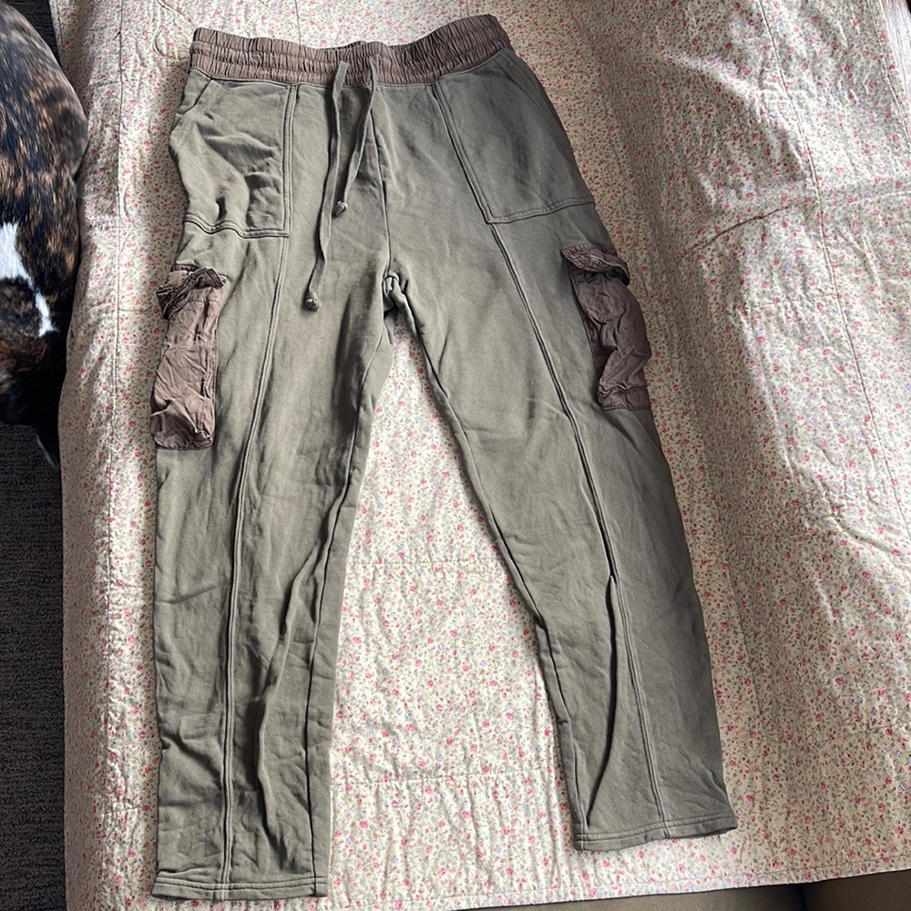Fabletics Army Green Joggers Size L - image 1